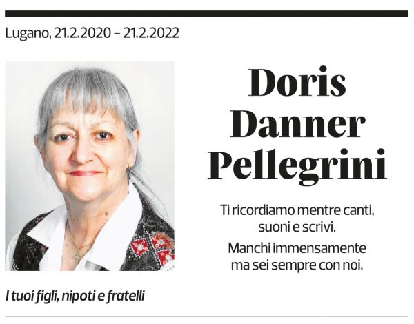 Annuncio funebre Doris Danner Pellegrini