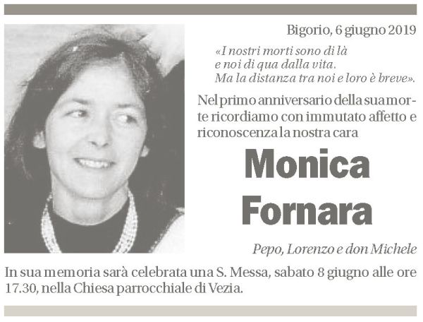 Annuncio funebre Monica Fornara