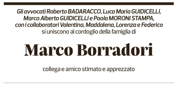 Annuncio funebre Marco Borradori