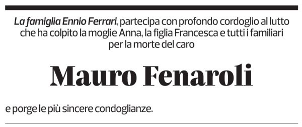 Annuncio funebre Mauro Fenaroli