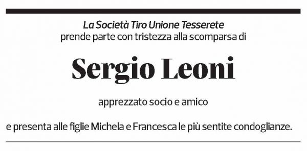 Annuncio funebre Sergio Leoni