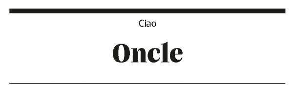 Annuncio funebre Oncle 