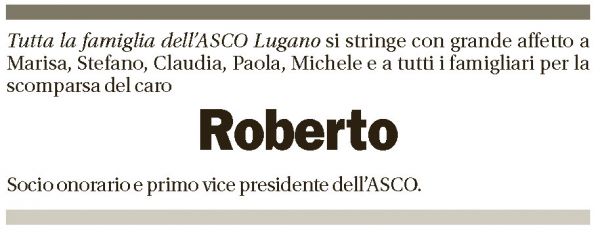 Annuncio funebre Roberto Unternährer