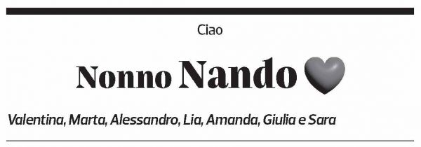 Annuncio funebre Fernando Gadoni
