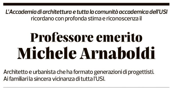 Annuncio funebre Michele Arnaboldi