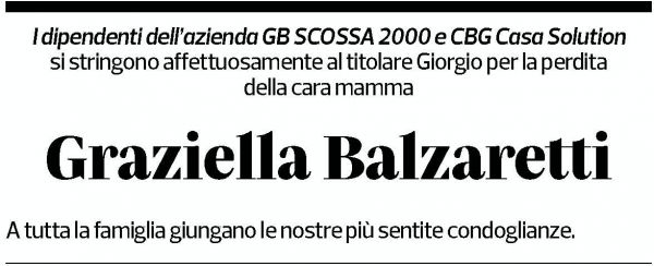 Annuncio funebre Graziella Balzaretti