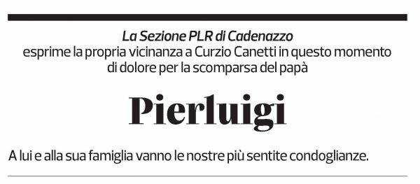 Annuncio funebre Pierluigi 