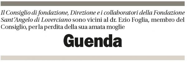 Annuncio funebre Guenda Foglia