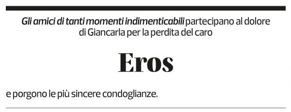 Annuncio funebre Eros Maggi