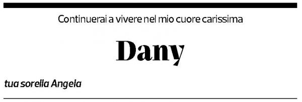 Annuncio funebre Daniela Tosi-imperatori