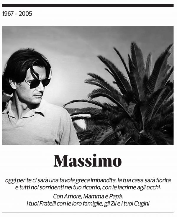 Annuncio funebre Massimo 