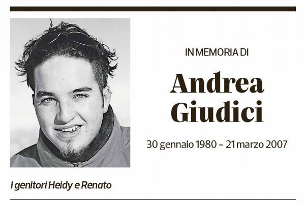 Annuncio funebre Andrea Giudici