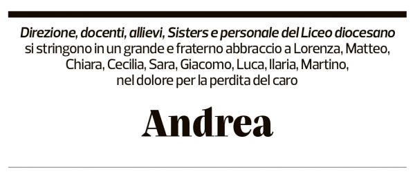 Annuncio funebre Andrea Badaracco