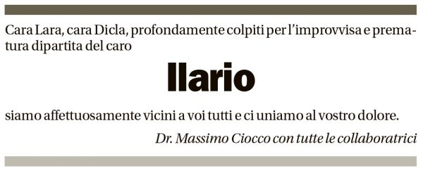 Annuncio funebre Ilario Ballerini