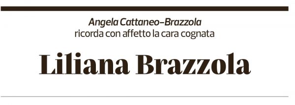 Annuncio funebre Liliana Brazzola