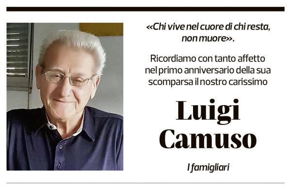 Annuncio funebre Luigi Camuso