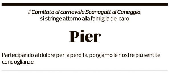 Annuncio funebre Pierluigi Ortelli