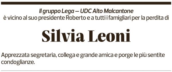 Annuncio funebre Silvia Leoni