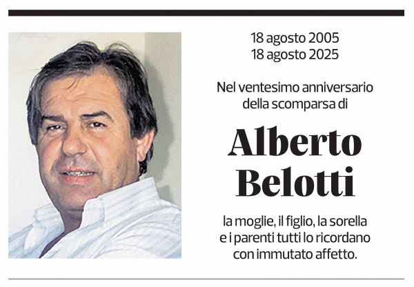 Annuncio funebre Alberto Belotti