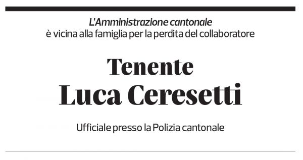 Annuncio funebre Luca Ceresetti