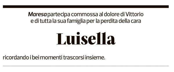 Annuncio funebre Luisella Cassani-carozza