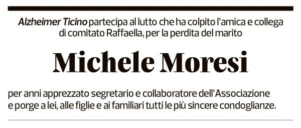 Annuncio funebre Michele Moresi