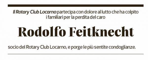 Annuncio funebre Rodolfo Feitknecht