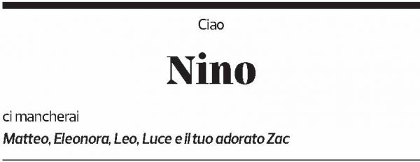 Annuncio funebre Nino Tarchini