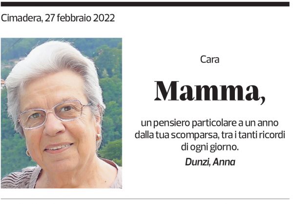 Annuncio funebre Mamma 