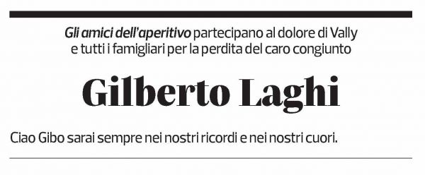 Annuncio funebre Gilberto Laghi