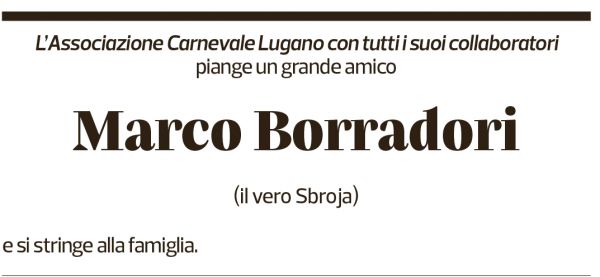 Annuncio funebre Marco Borradori