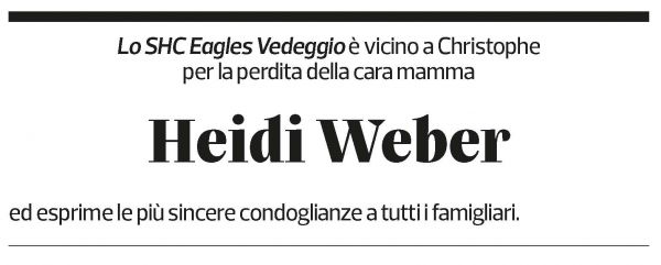Annuncio funebre Heidi Weber