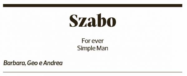 Annuncio funebre Szabo Zamblera
