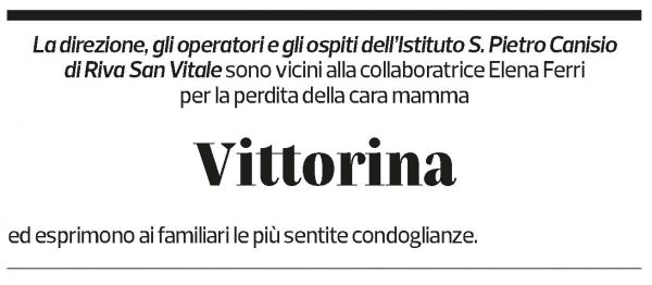 Annuncio funebre Vittorina 