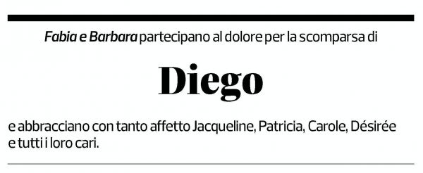 Annuncio funebre Diego Lissi