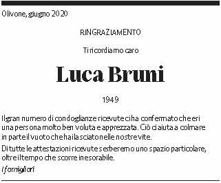 Annuncio funebre Luca Bruni