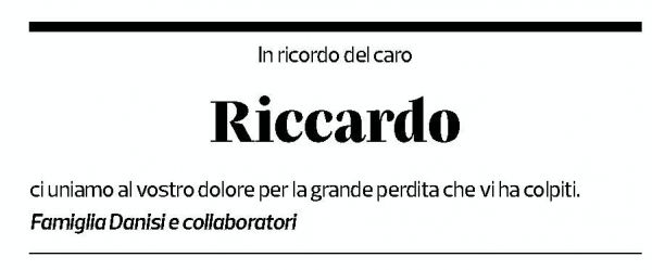Annuncio funebre Riccardo Zanon