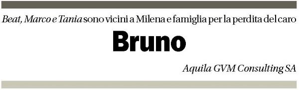 Annuncio funebre Bruno Beyeler