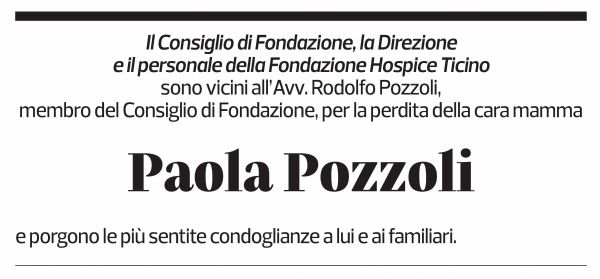 Annuncio funebre Paola Pozzoli