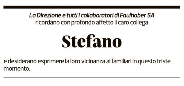 Annuncio funebre Stefano Carugati