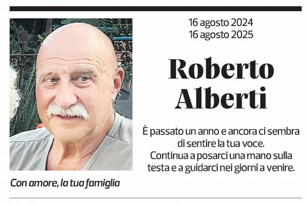 Annuncio funebre Roberto Alberti