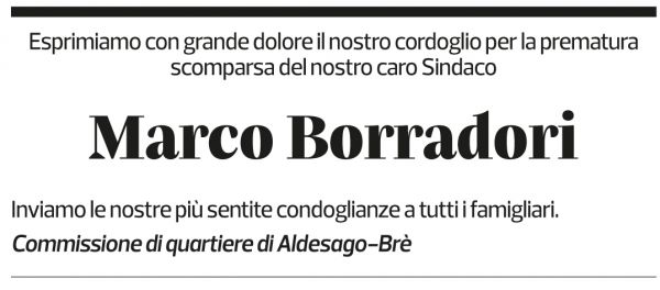 Annuncio funebre Marco Borradori