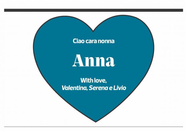 Annuncio funebre Anna Cuffaro