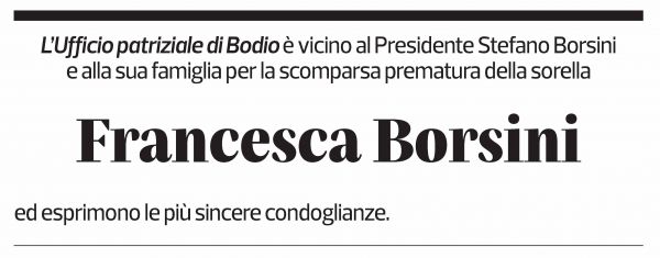Annuncio funebre Francesca Borsini