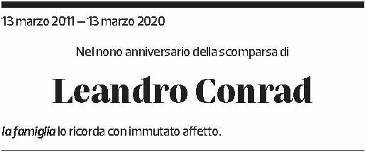 Annuncio funebre Leandro Conrad