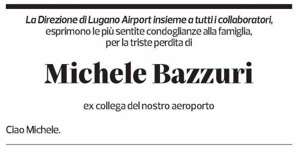 Annuncio funebre Michele Bazzuri