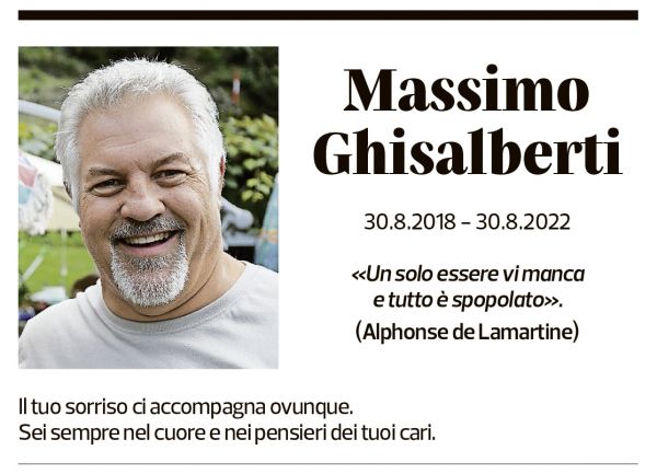 Annuncio funebre Massimo Ghisalberti