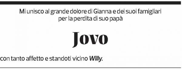 Annuncio funebre Jovo 
