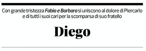 Annuncio funebre Diego Lissi
