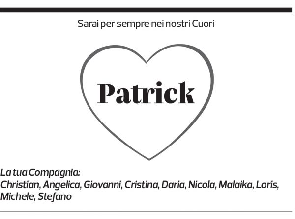 Annuncio funebre Patrick Atria